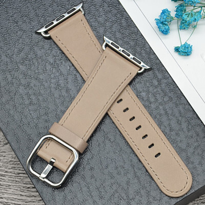 

Kebbit Leather Band for Apple Watch Series 4 3 2 1 38mm 42MM 40mm 44MM Replacement Watch Strap iWatch Band Steel Buckle