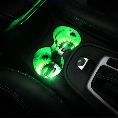 

BRELONG Solar Powered LED Cup Mats Car shiny coasters 68cm 2PCS