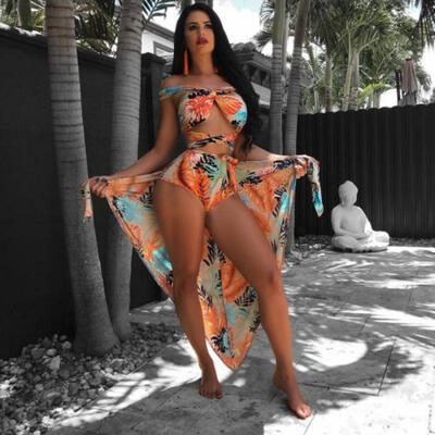 

Women Bikini Cover Up Swimwear Sheer Beach Maxi Wrap Skirt Sarong Pareo Dress