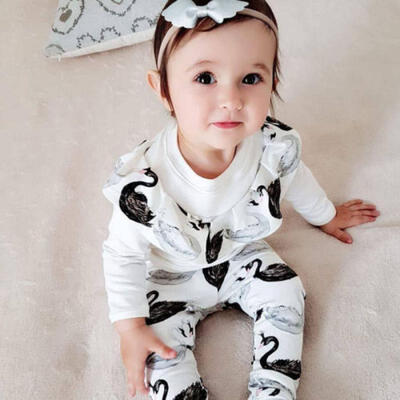 

Toddler Kids Baby Boy Girl Clothes Cotton T-shirt Tops Pants Outfit Set 3 6 12 M
