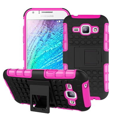 

Fivice Samsung J1 Case TPU anti-fall tire pattern back clip bracket phone case