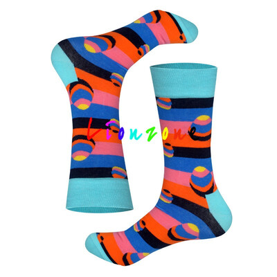 

LIONZONE 2018 Happy Socks Men Women Lovers Colorful Flower Leaf Robot Rabbit Style Combed Cotton Socks Hip-Hop Funny Gift