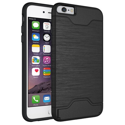 

Fivice iPhone 6 Plus6S plus Case TPU all-inclusive anti-drop brushed card with bracket mobile phone case