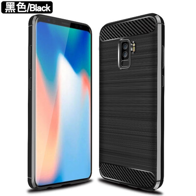 

Fivice SAMSUNG Galaxy S9 plus case Brushed carbon fiber silicone anti-fall soft shell phone case