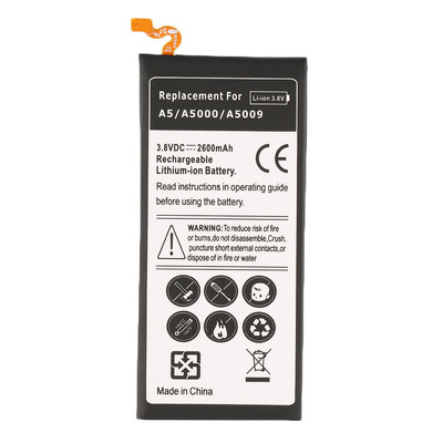 

Quality Black 2600mAh Li-ion Battery Replacement For Samsung A5/A5000/A5009