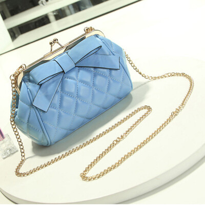 

Handbags 2016 new bow Korean wave packet shoulder fashion small fragrant wind woolen chain Messenger Bag
