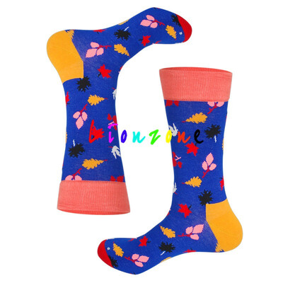 

LIONZONE 2018 Happy Socks Men Women Lovers Color Flower Totem Polka Dot Style Combed Cotton Socks Hip-Hop Socks Funny Gift