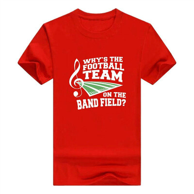 

Whys The Football Team On Band Field Marching Band Short Sleeve Mens T-Shirt