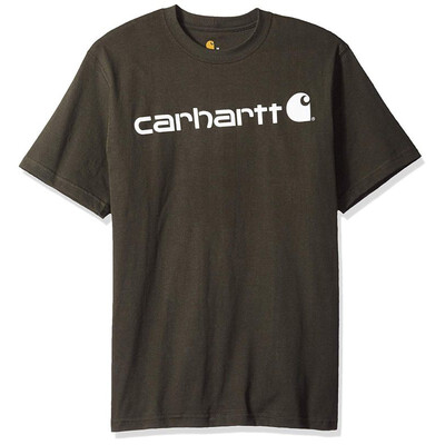 

Carhartt Mens Signature Logo Short-Sleeve Midweight Jersey T-Shirt K195