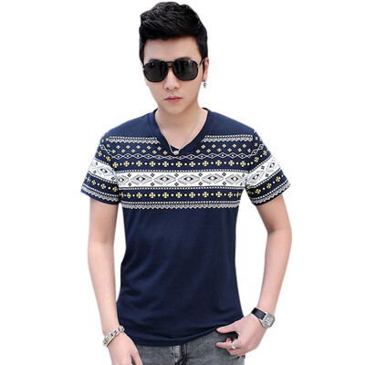 

Мэн Траск (шведских крон) TX4082 лето с короткими рукавами футболки мужские корейской моды случайные темно-синий футболку мужчины XL