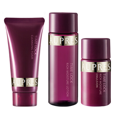 

AUPRES Time Lock 3 Series Skin Care Moisturizing For Sale Cleansing Cream 20g Toner 30ml Softening Milk 20ml