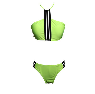 

Womens Solid Color Sexy Bikini Lace-up Swimsuit