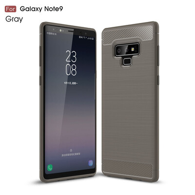

Fivice Samsung Galaxy Note 9 case Luxury brushed carbon fiber TPU soft shell