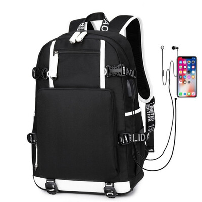 

Large capacity USB computer bag leisure backpack for male leisure middle school students waterproof bag