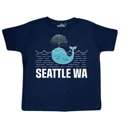 

Seattle Washington Cute Whale Travel Toddler T-Shirt