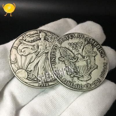 

2018 Ancient Silver The statue of liberty Commemorative Coin American Eagle challenges Coins Copy Coin Collectibles