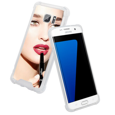 

ESCASE S7 край Samsung Мобильный телефон зеркало оболочки телефон оболочки наборы мобильных телефонов падение сопротивления металлической анти-пожелтение мягкой оболочки телефон оболочки Tingbai Ю. Хан