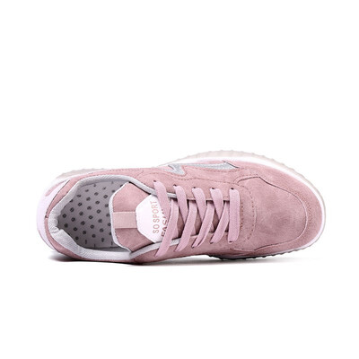 

2018 winter platform womens shoes wild pink sports shoes soft bottom flat shoes female students casual shoes