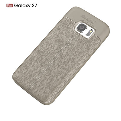

Fivice Samsung Galaxy S7 case Luxury leather TPU silicone anti-fall soft shell phone case