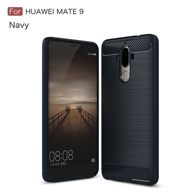 

Fivice Huawei Mate 9 case Luxury brushed carbon fiber TPU soft shell