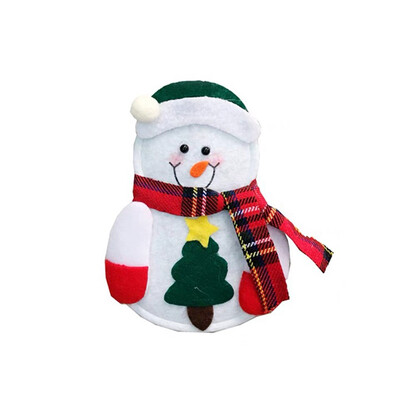 

Cutlery Suit Silverware Forks Bag Claus Snowman Shaped Christmas Party Decoratio