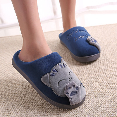 

Cute kitty anti-slipt warm cotton slippers