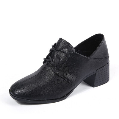 

Womans Shoes Fashion Heels Shoes For Women Breathable Work Shoes Casual Leather Walking Shoes Beige Black Size 39-44