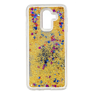 

Fecoprior Back Cover For Samsung Galaxy J8 2018 Case Mirror Glitter Liquid Quicksand Shining Dynamic Fundas Coque Celulars Capa