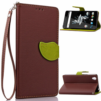 

MOONCASE [Leaves Magnetic] Flip Leather Wallet Card Pouch Bracket Stand Back Case Cover for OnePlus X