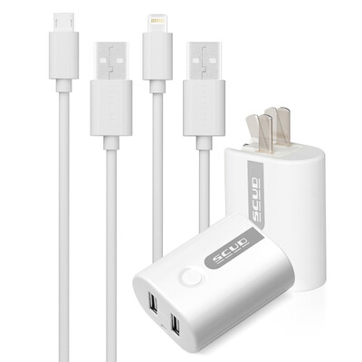 

Scud U520 Set Dual USB Power Adapter Output 5V 21A U520 Charger Andrews Data Cable Apple Apple Cable