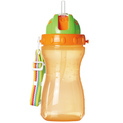 

Le Bao bobo sippy cup children leak-proof drinking cup student strap portable water bottle 400ml orange