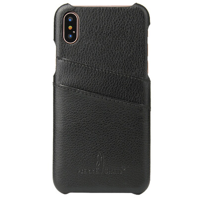 

New iPhoneX Mobile Phone Case Leather Card Back Shell Huawei Mobile Phone Protective Case Black