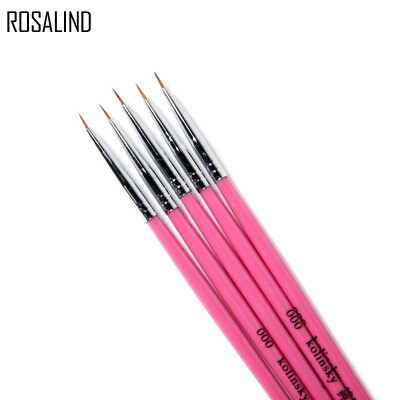 

ROSALIND 5PCSLot Nail Brush Acrylic Uv Gel Nail Art Paint Drawing Pen Liner Brush Nail Tool Manicure Tools