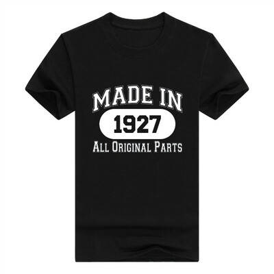 

90th Birthday Gifts Made 1927 All Original Parts T-Shirt