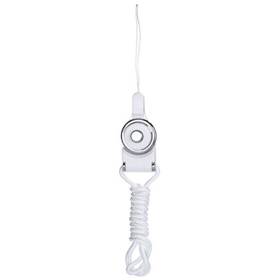 

KOOLIFE mobile phone shell function lanyard phone hanging neck rope ornaments mobile phone chain / rotating lanyard crane brand badge keys can apply to wear protective cover and other white