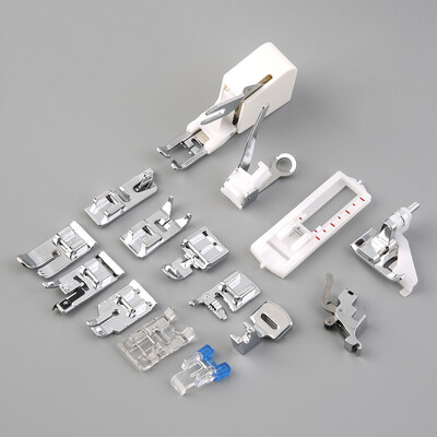 

New 15 Piece Low Shank Sewing Machine Presser Feet Set Walking Foot Kit