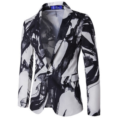 

AOWOFS European code new ink printing suit jacket best man dress X972