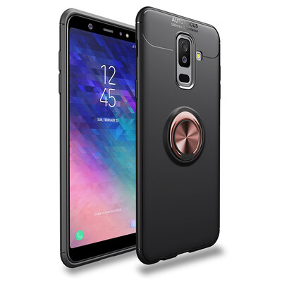 

Fivice Samsung Galaxy A6 PLUS case TPU metal ring shell magnetic bracket soft shell