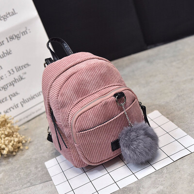 

Women Mini Bags Backpack Girl School Shoulder Bag Rucksack Corduroy Travel Bags