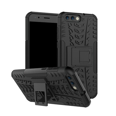 

Fivice Asus Zenfone 4 55 inch ZE554KL Case TPU anti-fall tire pattern back clip bracket phone case