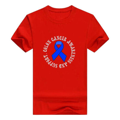

Colon Cancer Awareness Support Blue Ribbon T-Shirt