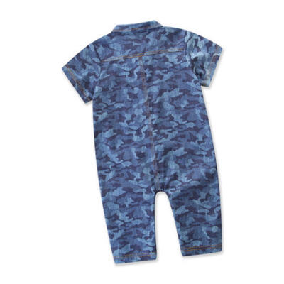 

Toddler Baby Boys Girls Outfit Camouflage Denim Jumper Bodysuit Romper Clothing