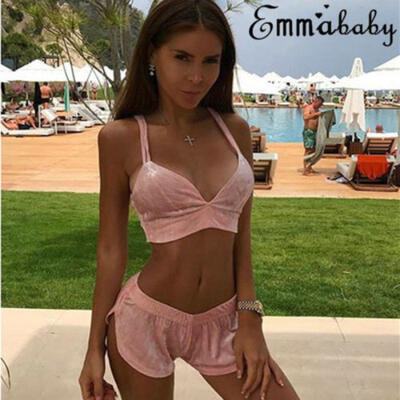 

Women High Waist Bikini Set Two-Piece Swimsuit Bathing Suit Swimwear Beachwear