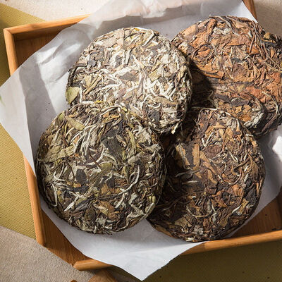 

Aged Fuding High Mountain White Tea Cakes Set Bai Mu Dan & Shou Mei 100g x 4