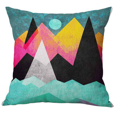 

UpperX Cushion Cover Geometric Design Home Decor Design Throw Pillow Cover Pillow Case 18X18inch Cotton Linen for SofaGift F