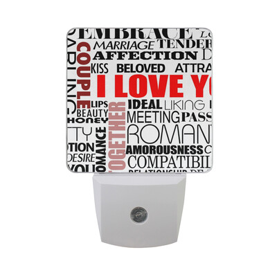 

ALAZA LED Night Light With Smart Dusk To Dawn SensorValentines Day Love Heart Plug In Night Light
