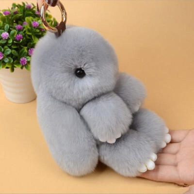 

USA Real Rex Rabbit Fur Cute Bunny Pom Ball Doll Toy Handbag Pendant Bag Charms