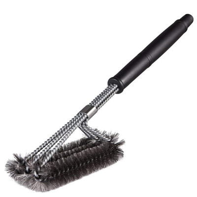 

UpperX Barbecue brush3 in 1 BBQ grill brush cleaning brush with stainless steel wire suitable for BBQ gas grill electric grill
