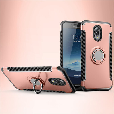 

Fivice Samsung Galaxy J7 plus case PC metal ring shell magnetic car bracket TPU phone case