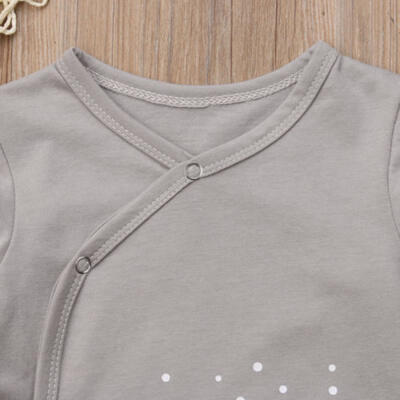 

USA 2Pcs Newborn Baby Boy Girls Shirts Tops Long Pants Outfits Clothes 0-24M